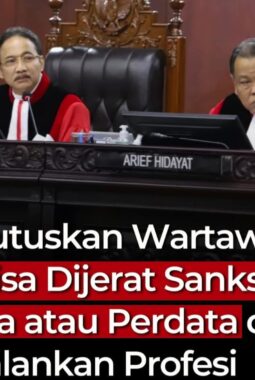 Ketua Umum (SIJI) Putra Jaya Sukma Mengapresiasi Keputusan MK Untuk Perlindungan Hukum Bagi Insan Pers